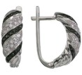 Серьги с черным и белым бриллиантами EHIN0760-88YL-W 2010 г инфо 9935w.