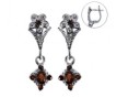 Серьги, серебро 925, гранат 003 01 21spk2-00472 2010 г инфо 9955w.