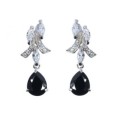 Серьги, серебро 925, оникс,циркон 012 01 21sp-00084 2010 г инфо 10119w.