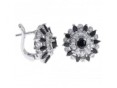 Серьги, серебро 925, оникс, циркон 003 01 21sk-00548 2010 г инфо 10220w.